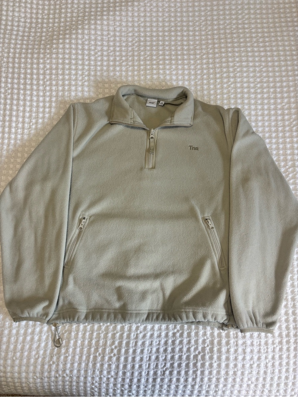 TNA  Quarter-Zip Fleece Pullover - Cream